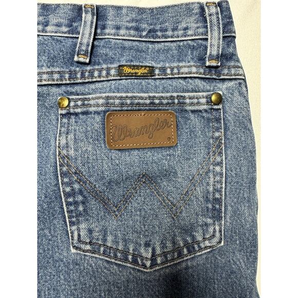 Wrangler Men's 36MWZ Slim Fit Straight Leg Blue Denim Jeans - Size 38x33.5 - Picture 4 of 7
